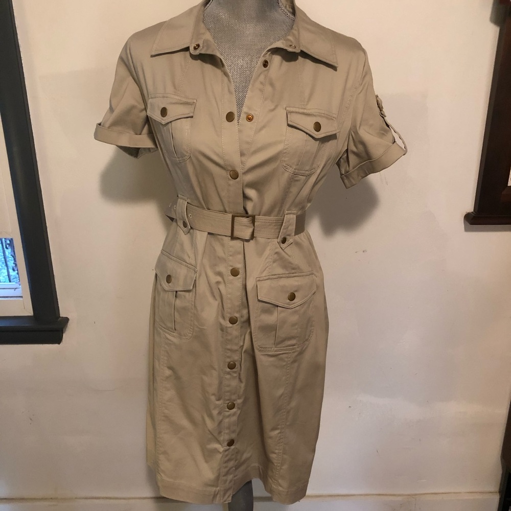 Calvin Klein Short Sleeve Dress w/ Belt